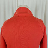 B by Burton Orange Funnel Neck Zip Up Sweatshirt Sweater Jacket Womens S Patches