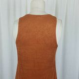 Garage Microfiber Tunic Tank Slip Mini Dress Womens S Cut Out Punch Design Rust