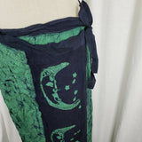 Ethnic Dreams Half Moon Wrap Skirt Long Maxi Hippie Boho Pagan Witch Womens M