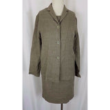 Richard Christopher Neiman Marcus woven linen wool blend dress and jacket set Womens 6