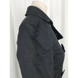 Soia & Kyo S&K Black Double Breasted Swing Trench Coat Womens S Houndstooth Chic