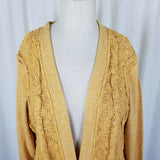 Evy's Tree The Chloe Curry Knit Long Sweater Cardigan Coat Womens 1X Coatigan
