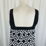 White House Black Market Tunic Tank Slip Mini Dress Womens 0 Geometric Retro