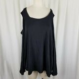 Lysse Plus Size Cold Bare Shoulder Top Shirt Tunic Blouse Womens 3X Black