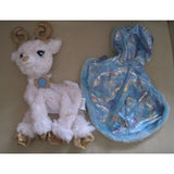 Build a Bear 2016 Golden Glisten Reindeer Plush unstuffed + Blue Cape Christmas