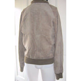 Hardy Amies London Leather Cafe Clicker Bomber Jacket Mens L Vintage Knit Trim