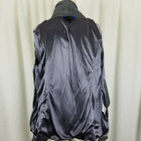 Terminal D Belted Wool Open Front Wrap Jacket Womens L Belt Tie Sash Wide Lapel