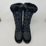 LL Bean Carrabassett Snow Tall Boots Women 6.5 Shale Insulated Waterproof Fur