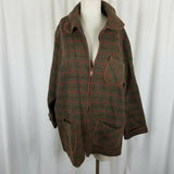 Vintage Alfred Dunner Plaid Wool Cardigan Sweater Jacket Blazer Womens 16 USA