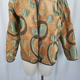 Irresistible Reversibles Abstract Soft Tapestry Jacket Blazer Womens S Textured