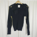 Vintage Woolly Pully Military Knit Uniform Sweater Mens 40 Staff Sergeant Patch
