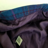 Pendleton Virgin Wool Tartan Scotch Plaid Skirt Womens 10 USA Yellow Label Blue