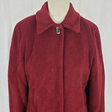 Liz Claiborne Petites Wool Cashmere 3/4 Walking Car Coat Peacoat Womens 10P Red