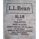 LL Bean Kids Gray Jersey Knit Cardigan Full Button Up Sweater Jacket Girls XL 18