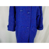 Vintage Dunderry Scotland Lager's Blue Mohair Wool Peacoat Coat Womens L CUTTER