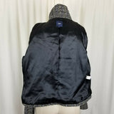 Gap Wool Cotton Double Breasted Cropped Mottled Tweed Peacoat Jacket Womens M