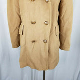 Mackintosh 90s Camel Wool Double Breasted Peacoat Car Coat Jacket Womens 14 USA