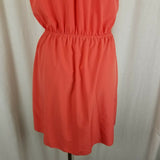 Pearl Cutout Strappy Blouson Summer Twirl Dress Womens M J6763 USA Tangerine