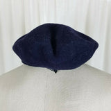 Kangol 100% Wool Felt Newsboy Cabbie Ascot Hat Mens Adults 20 Navy Blue England