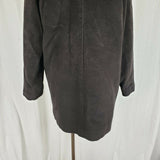 Jones New York Hooded Wool Midi Peacoat Coat Womens 6 Chocolate Brown G-III Long