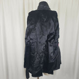 Vintage Paul Blanche Skins Belted Black Leather Jacket Blazer Look Coat Mens