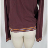 Patagonia Hooded Full Zip Up Jersey Knit Sweatshirt Track Jacket Womens M Brown