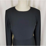 Verdi New York Milan Black Midi Cocktail Formal Dress Womens 4 USA Pleated Skirt