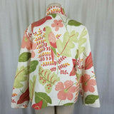 Painted Pony Woven Tapestry Bright Floral Blazer Jacket Womens M Uniquely USA