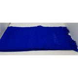 Merit Cigarettes Rewards Blue Wool Fringed Throw Lap Blanket NOS USA Embroidered