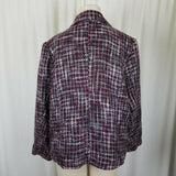 The Tog Shop Petites Woven Mottled Tweed Crosshatch Jacket Blazer Womens 18P