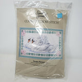 Something Special Counted Cross Stitch Kit Swans Picture 50152 Vintage NOS 1984