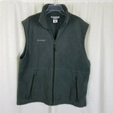 Columbia Fleece Vest Full Zip Up Lightweight Mens L Charcoal Outdoor Adventure