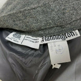 Hannington Boston Gray Wool Flat Front Straight Pencil Skirt Womens 14 Vintage