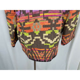 Cedar Canyon Woven Jacket Southwestern Tapestry Tribal Coat Jacket Womens L