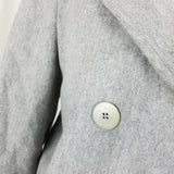 LL Bean Wool Cashmere Double Breasted Peacoat Jacket Short Coat Womens 8 Gray