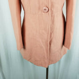 Sybilla Vegan Wool Hooded Skater Fit & Flare Puff Sleeves Coat Peacoat Womens M