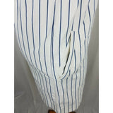 Madewell Harbor Lace up Shift Dress Ivory Blue Pinstriped Striped Womens 2XS XXS