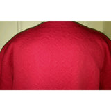 NOS Carroll Reed Diamond Embossed Textured Cardigan Sweater Jacket Womens L Red