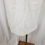 Vintage Movie Star Thin White Muslin Cotton Lace Trim Slip Skirt Womens M J7238