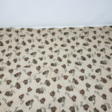 Textile Arts & Film Small Checked Log Cabin Cotton Fabric Woven .75 yards Woods