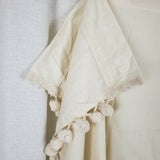 Vintage Pompom Fringe Curtains Drapery Panels 45 inch 1970s 1 Pair Colonial