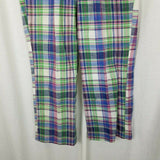 Vintage Lady Halrin Indian Bleeding Madras Plaid Slacks Pants Womens 27 S India