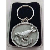 Humpback Whale Pewter Keyring Keychain FOB Maine Souvenir Metal Car Keys Ocean