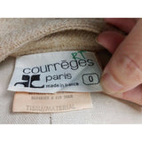 Vintage Designer Courreges Paris France Wool Tweed Midi Skirt Womens 0 S 1960s