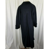 Larry Levine Black Cashmere Wool Long Maxi Swing Peacoat Womens 12 Velvet Collar