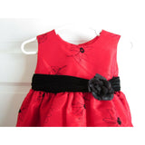 La Princess Embroidered Floral Taffeta Velvet Sash Twirl Party Dress Girls 18M