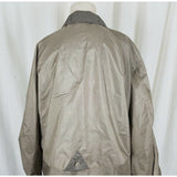 Ms. Cambridge Metallic All Weather Trench Coat Womens M Cinch Waist Cape Top Tan