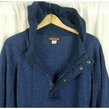 Society of One Hooded Zip Henley Pullover Sweater Mens 3XL Knit Hoodie Cotton