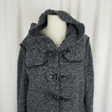Gerard Darel Hooded Wool Toggle Knit Sweater Jacket Cardigan Coatigan Womens 3 L