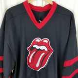 Vintage The Rolling Stones 94 Mens L/X Hockey Jersey Brockum Worldwide Red Lips